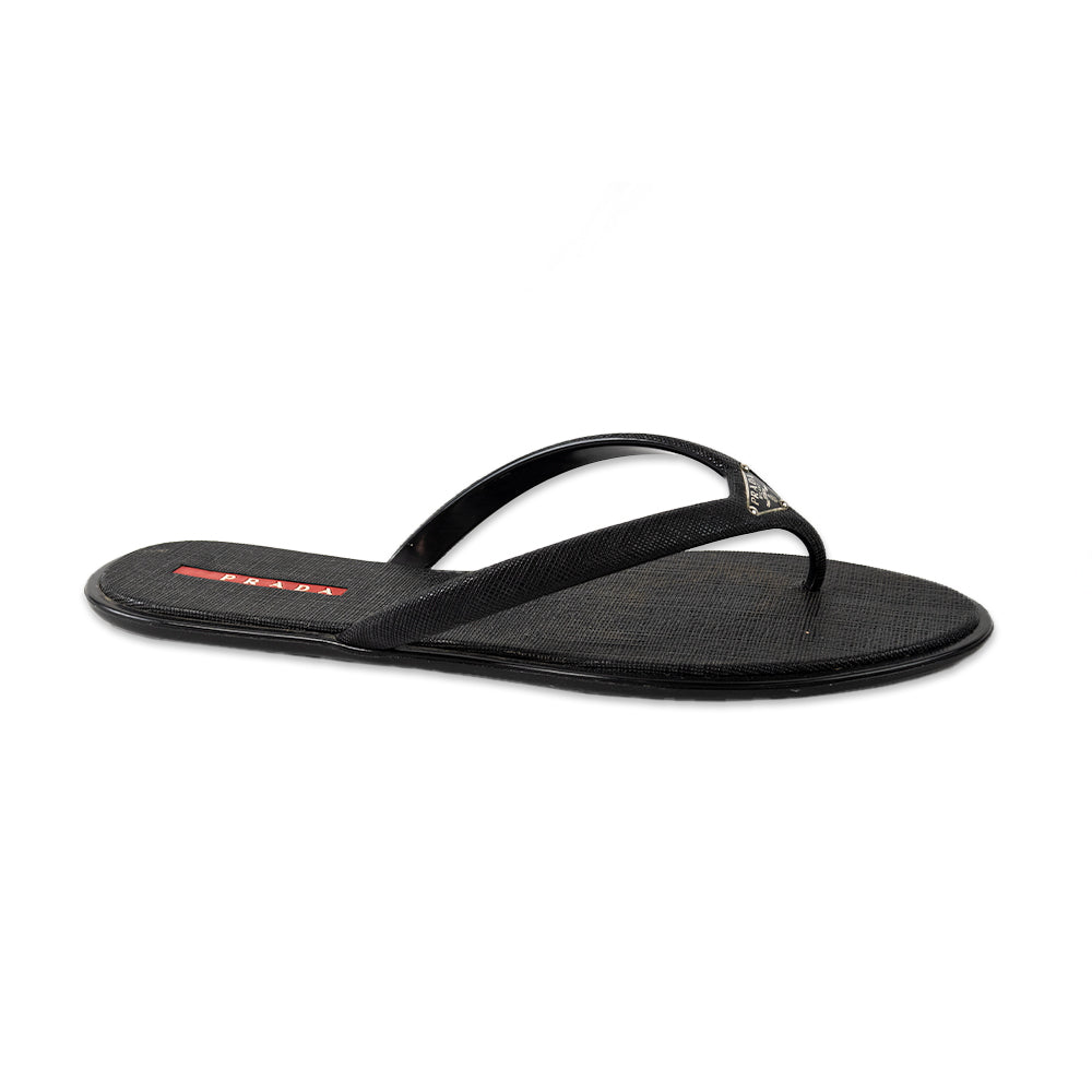 PRADA SPORT LOGO THONG SANDALS