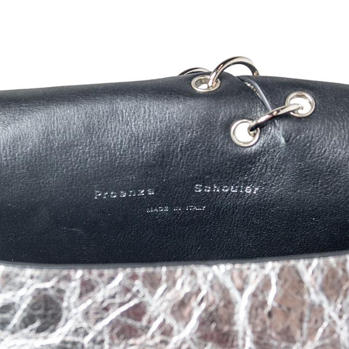 PROENZA SCHOULER SILVER PIERCED CLUTCH