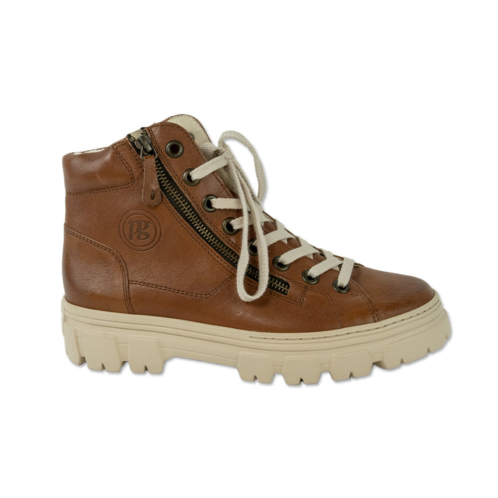 Paul Green Cognac Washed Leather Novi Boot