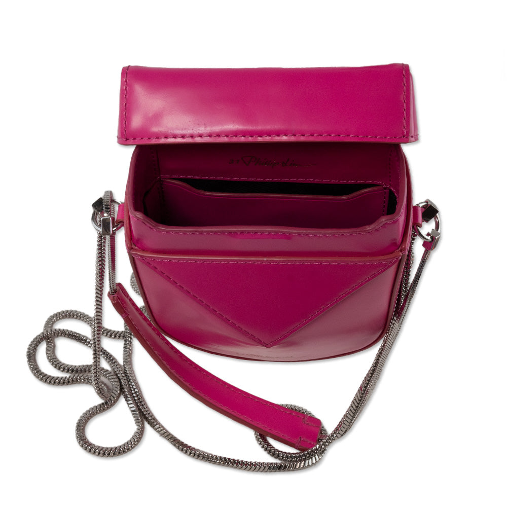 Phillip Lim Pink Leather Soleil Mini Case with Silver Straps