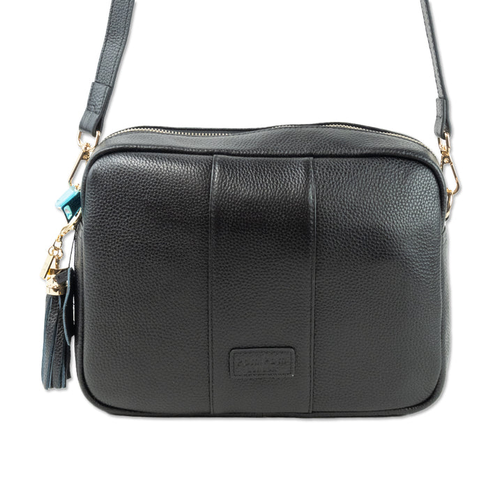 Pom Pom London Black Leather City Bag