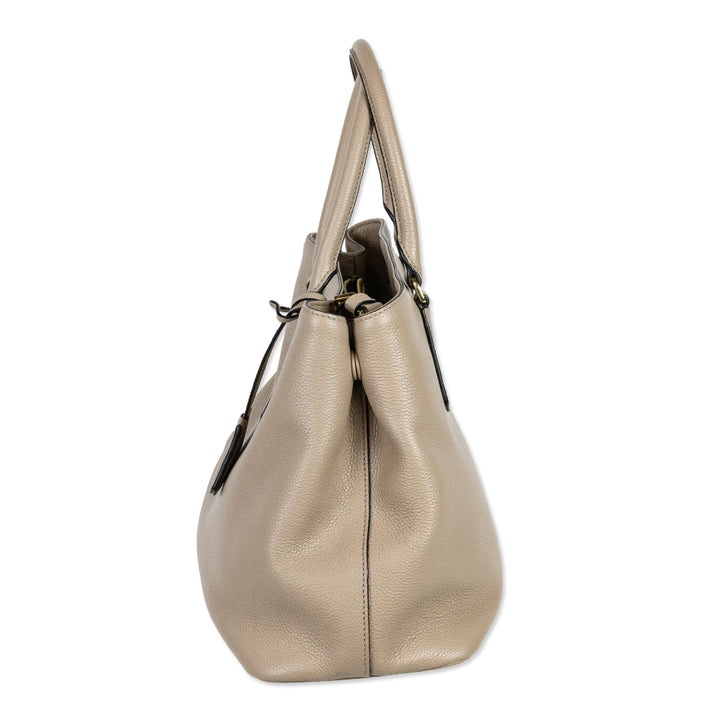 Prada Beige Vitello Phenix Top Handle Bag