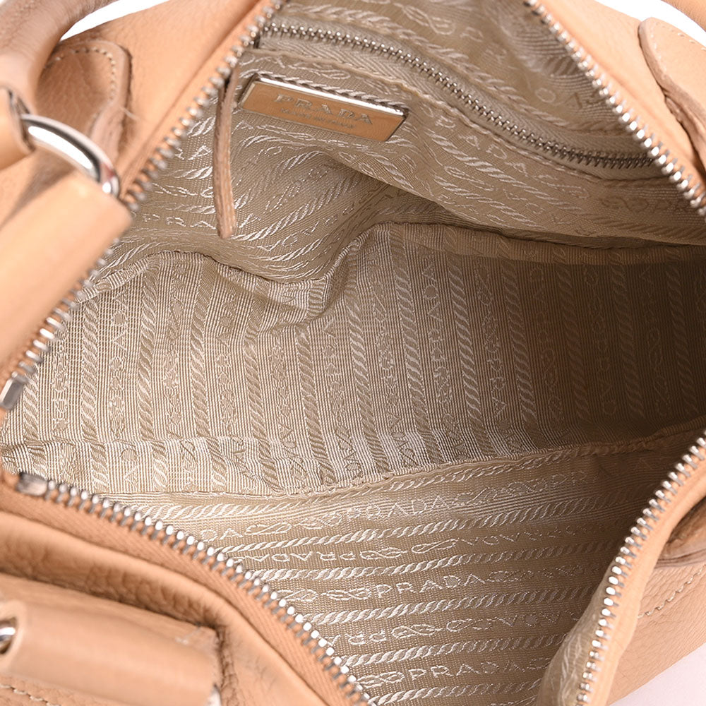 Prada Beige Vitello Daino Shoulder Bag