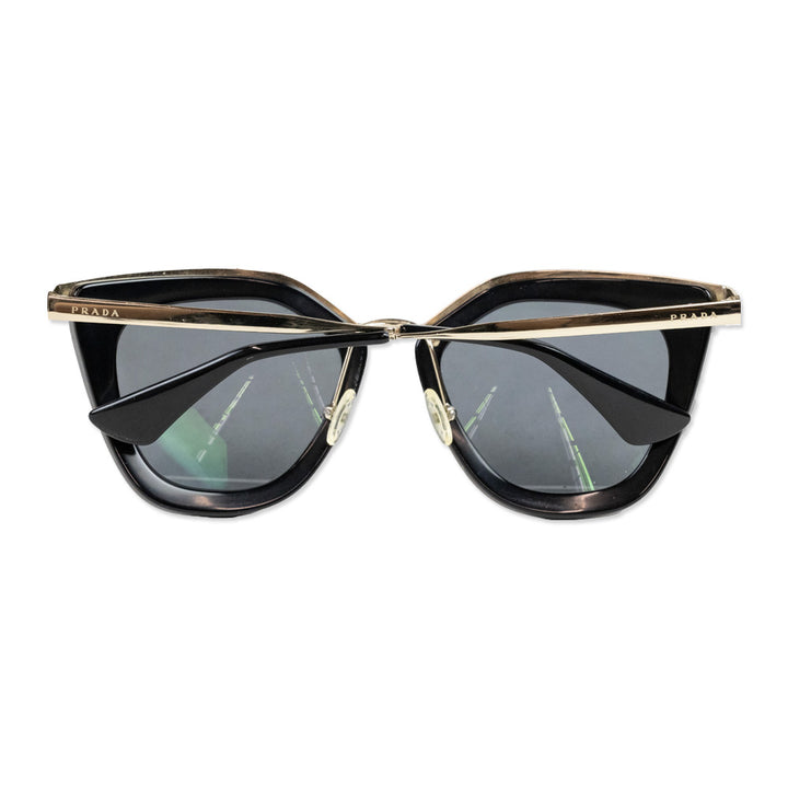 Prada Black Gold Cinema Evolution Cat Eye Sunglasses