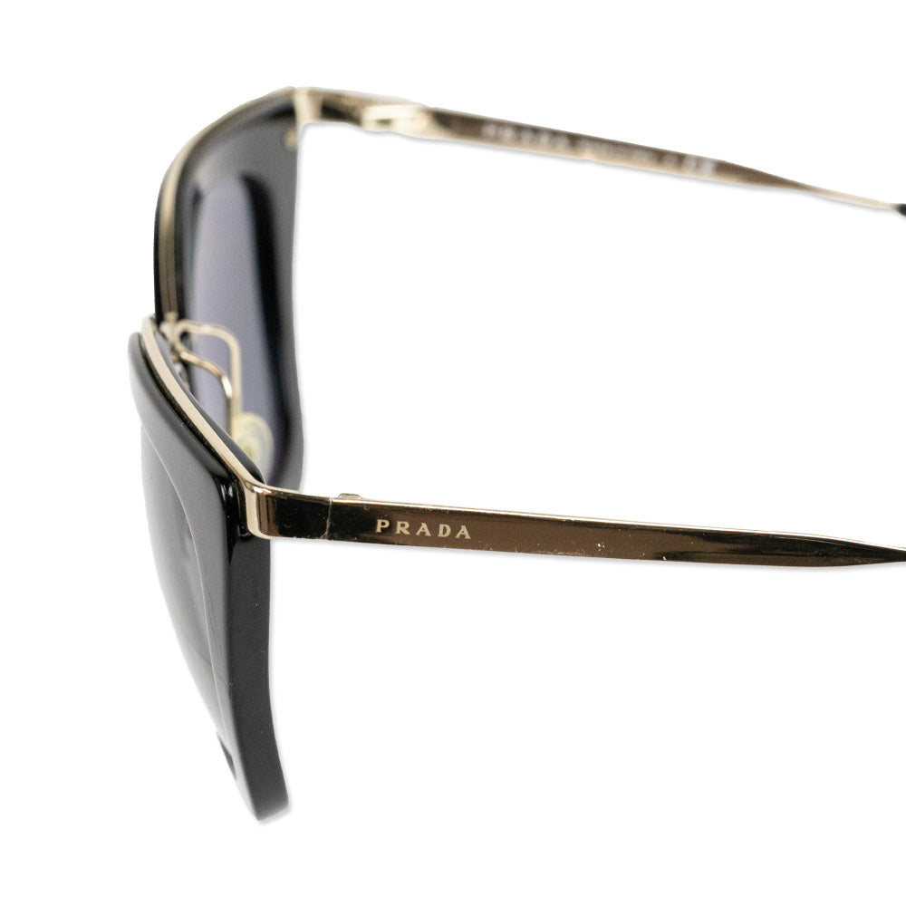 Prada Black Gold Cinema Evolution Cat Eye Sunglasses