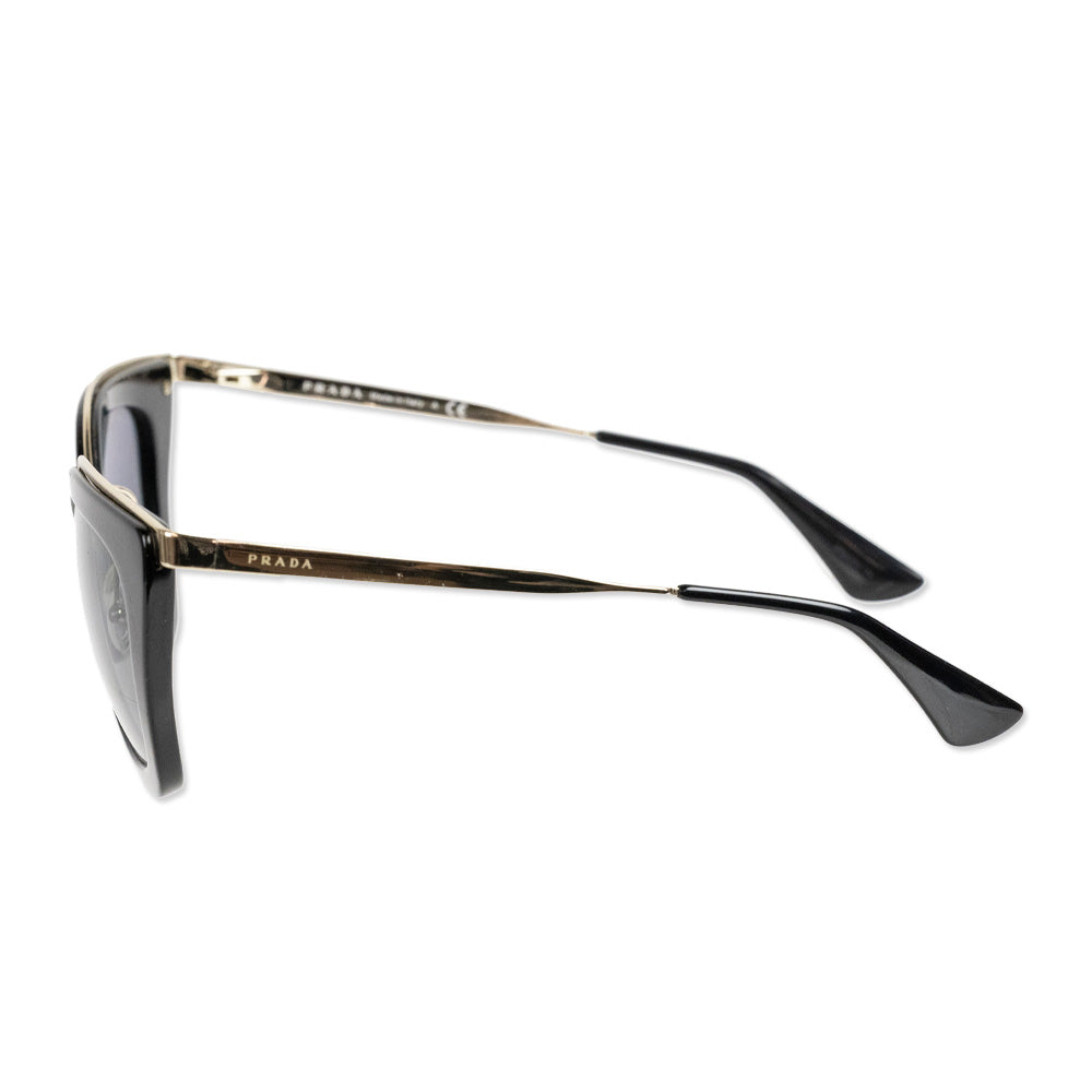 Prada Black Gold Cinema Evolution Cat Eye Sunglasses