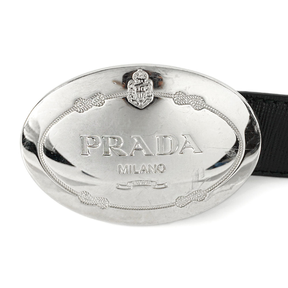 Prada Black Saffiano Leather Belt