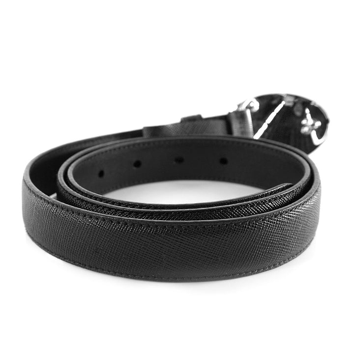 Prada Black Saffiano Leather Belt