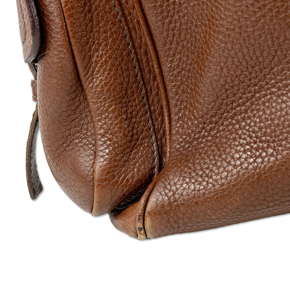 Prada Brown Vitello Daino Leather Shoulder Bag