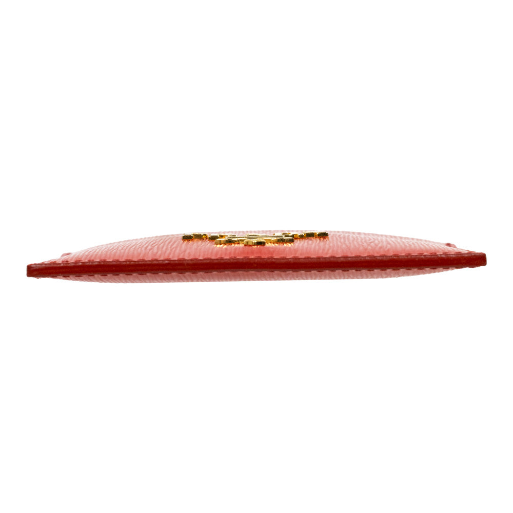 Prada Red Vitello Move Card Holder