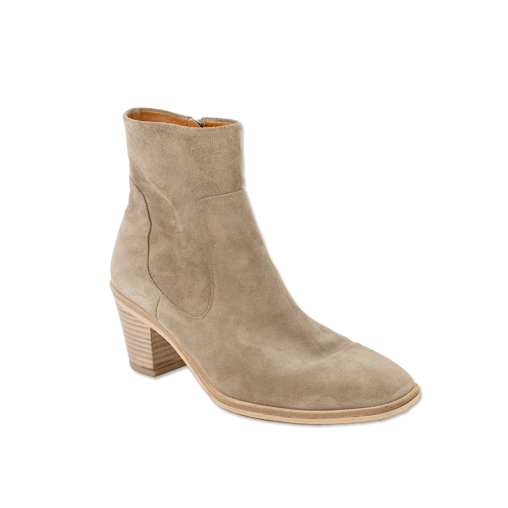 Rag & Bone Beige Suede Square Toe Ankle Boots