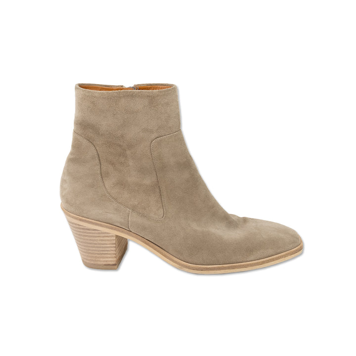 Rag & Bone Beige Suede Square Toe Ankle Boots