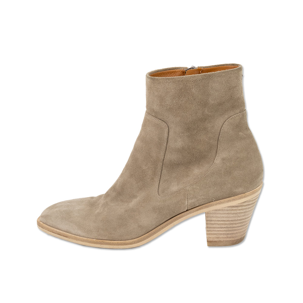 Rag & Bone Beige Suede Square Toe Ankle Boots