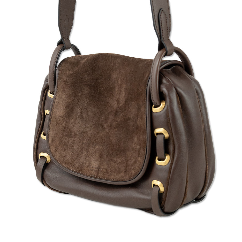 Rag & Bone Brown Leather Suede Legend Saddle Bag