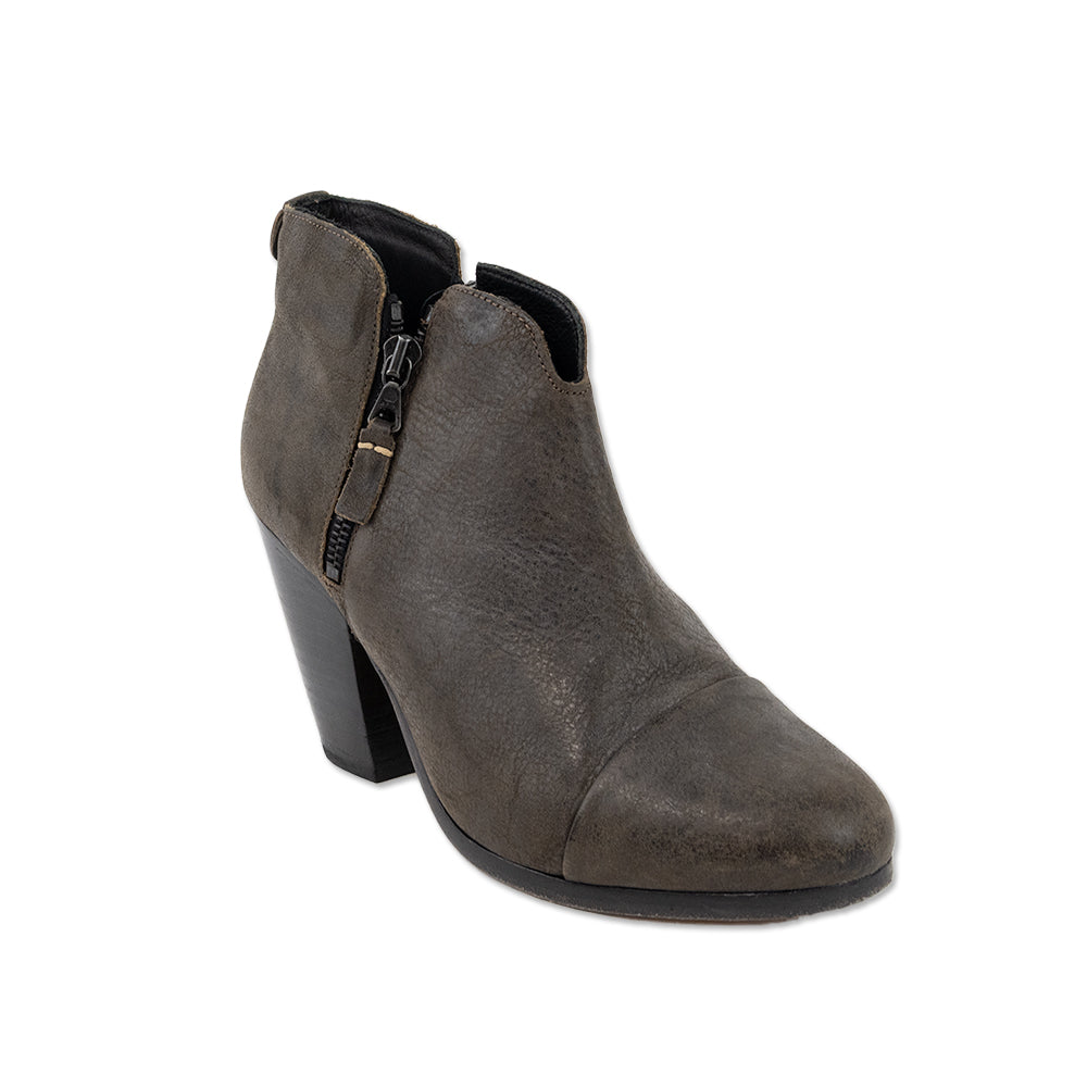 Rag and Bone Distressed Brown Leather Ankle Boots