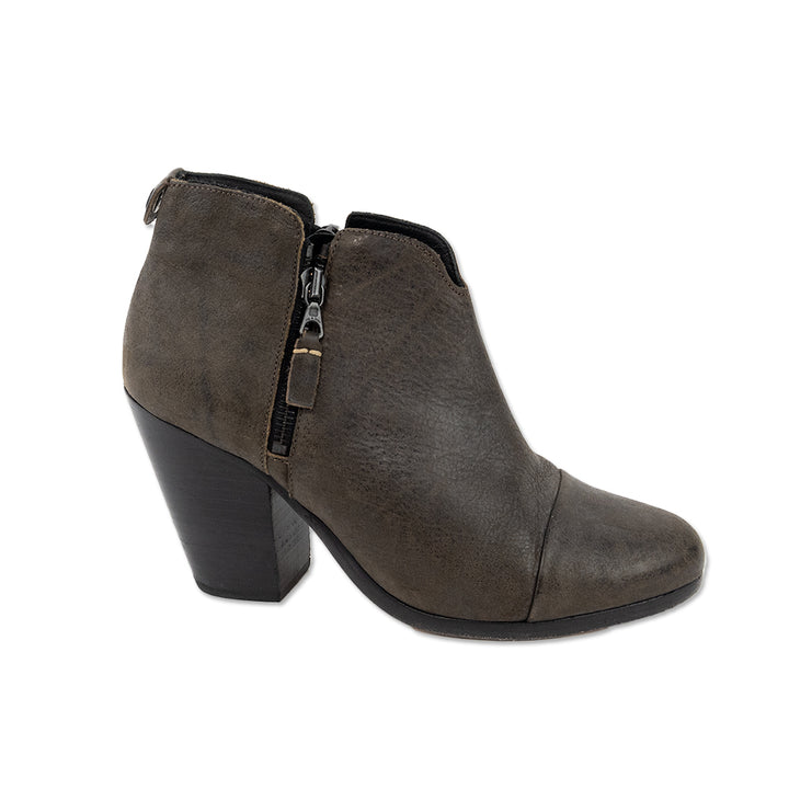 Rag and Bone Distressed Brown Leather Ankle Boots