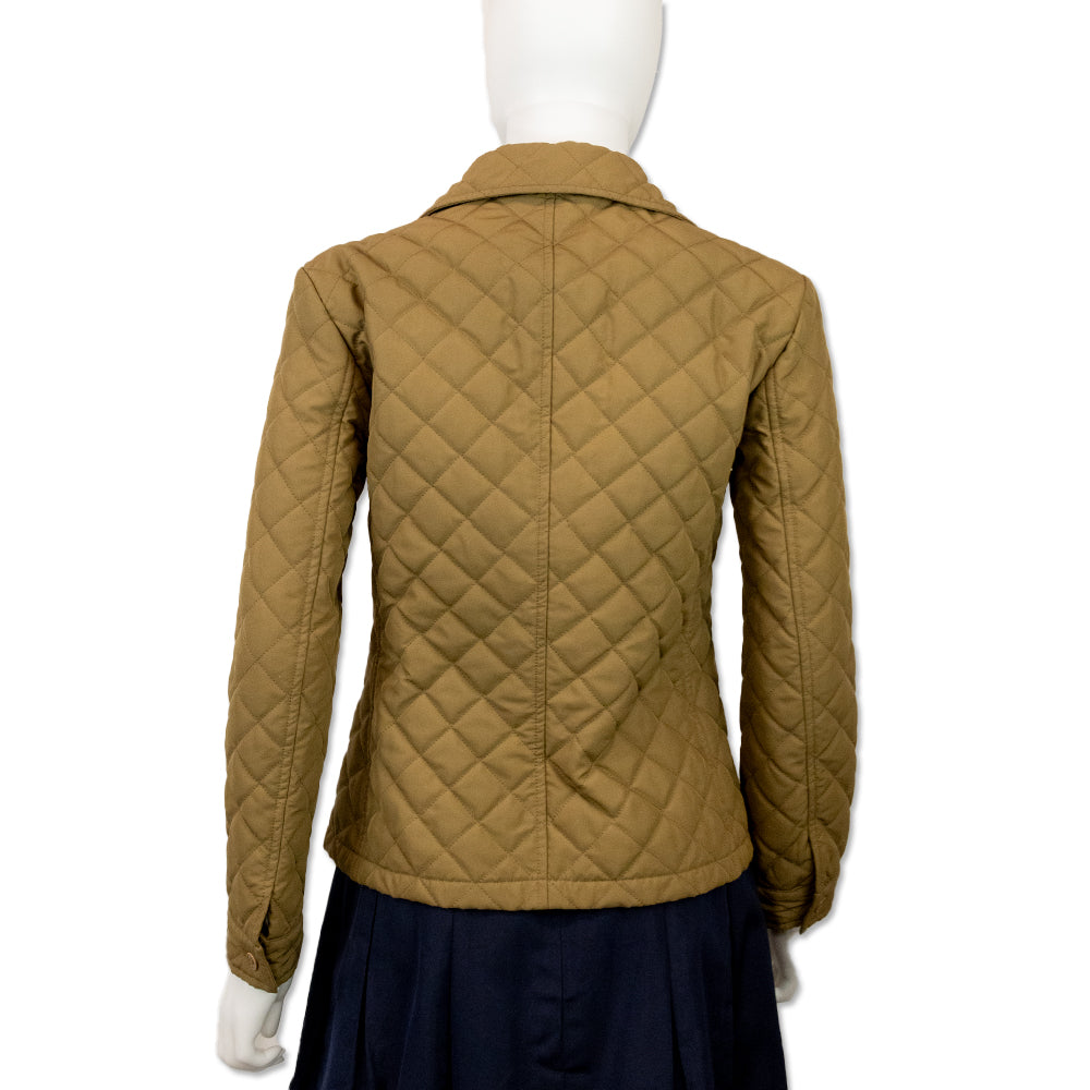 Ralph Lauren Black Label Tan Diamond-Quilted Jacket