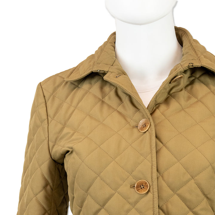 Ralph Lauren Black Label Tan Diamond-Quilted Jacket