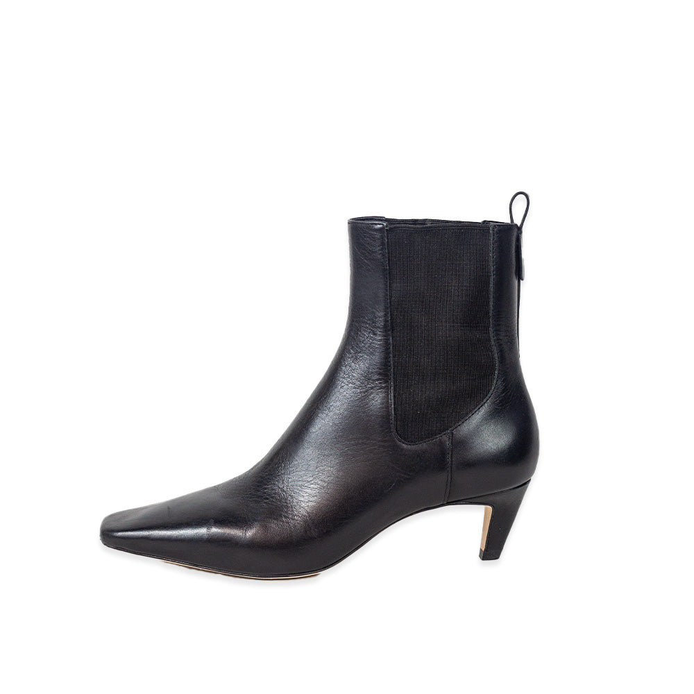 Reformation Roberta Black Leather Chelsea Boots