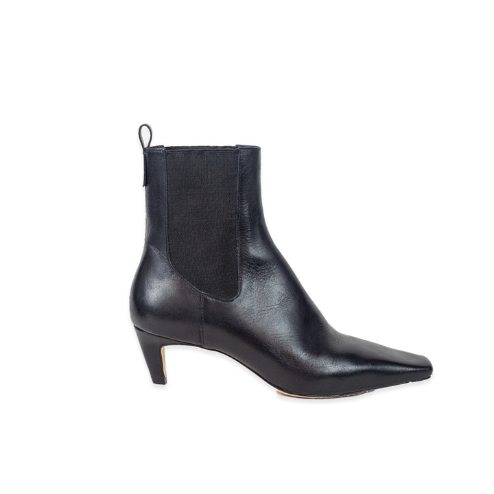 Reformation Roberta Black Leather Chelsea Boots