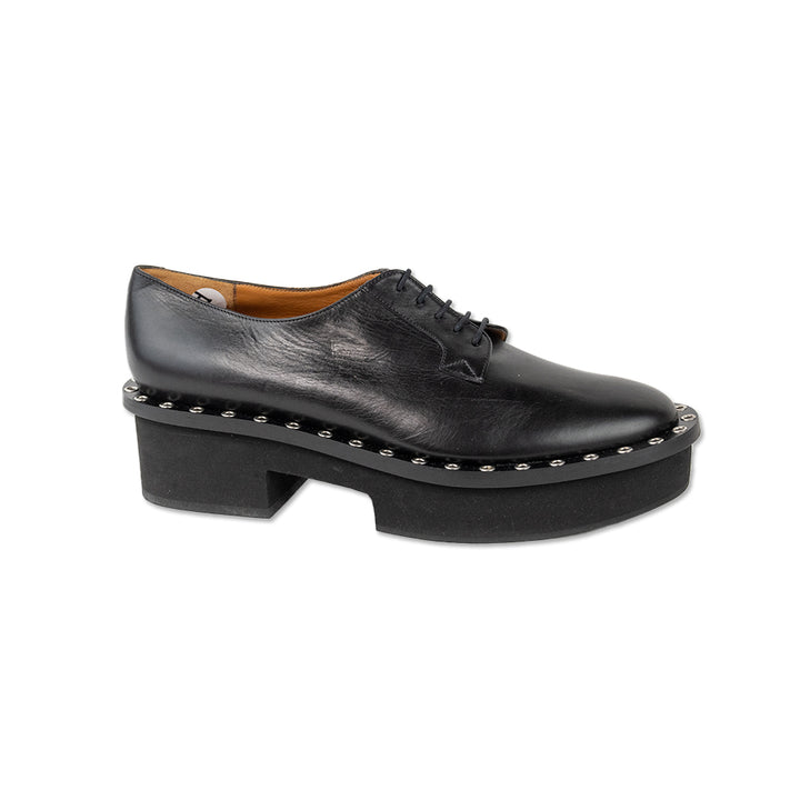 Robert Clergerie Black Leather Platform Loafers