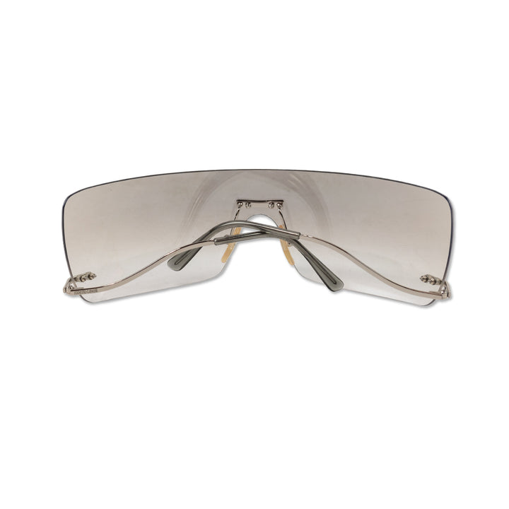 Roberto Cavalli Frameless Oversized Shield Sunglasses