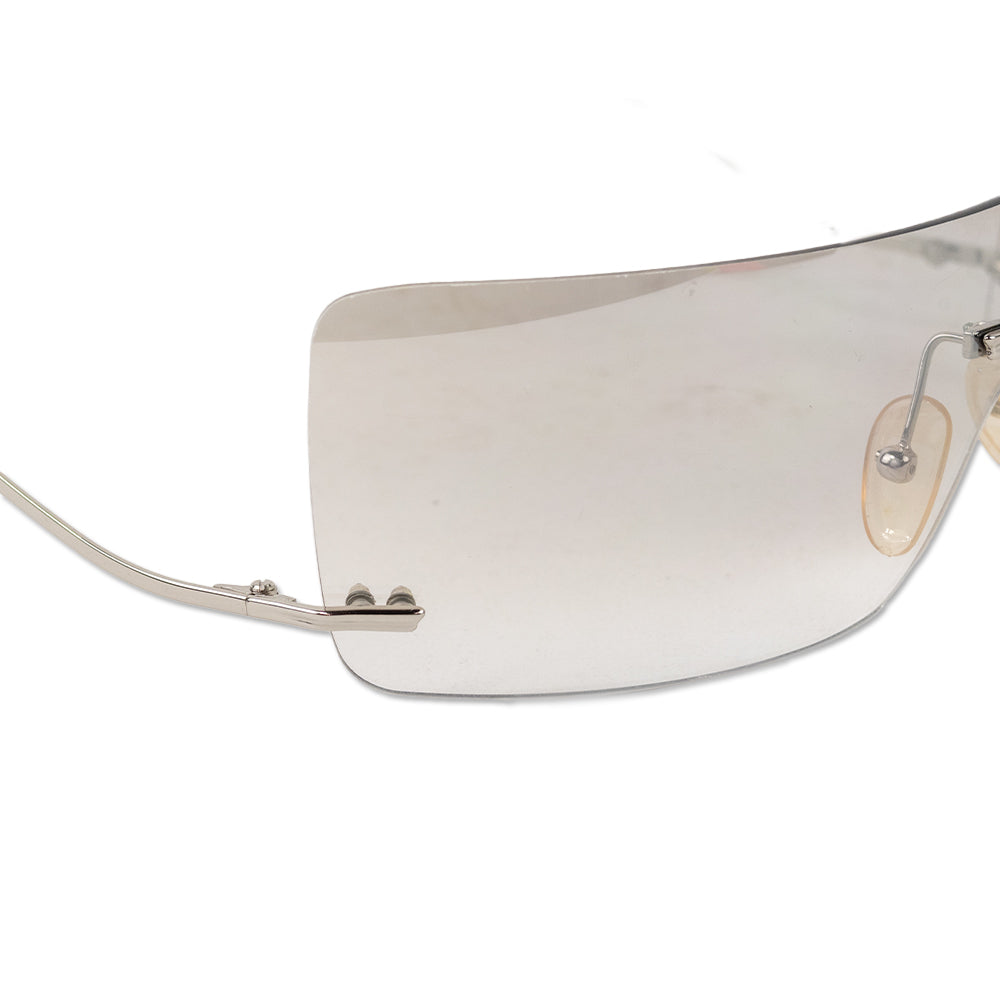 Roberto Cavalli Frameless Oversized Shield Sunglasses