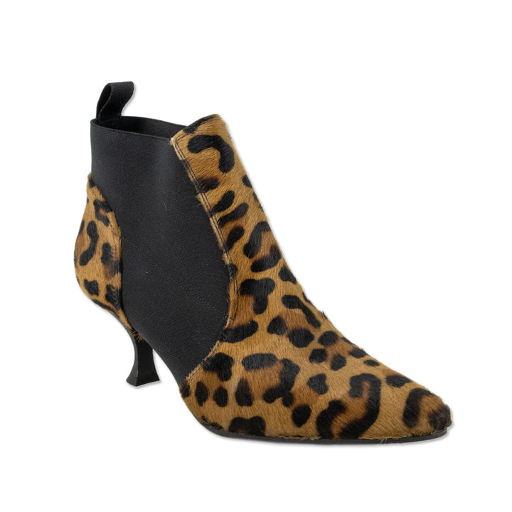 Roberto Festa Leopard-Print Calf Hair Booties