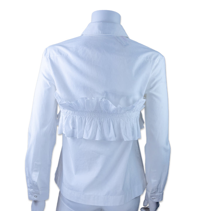 Simone Rocha Ruffle Trimmed Button Down Collared Blouse