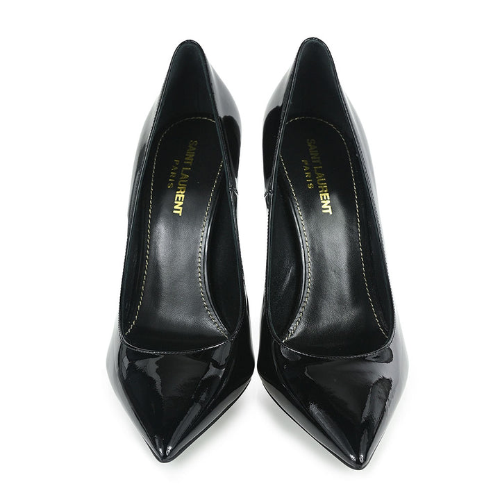 Saint Laurent Opyum 110 YSL Black Patent Leather Pumps