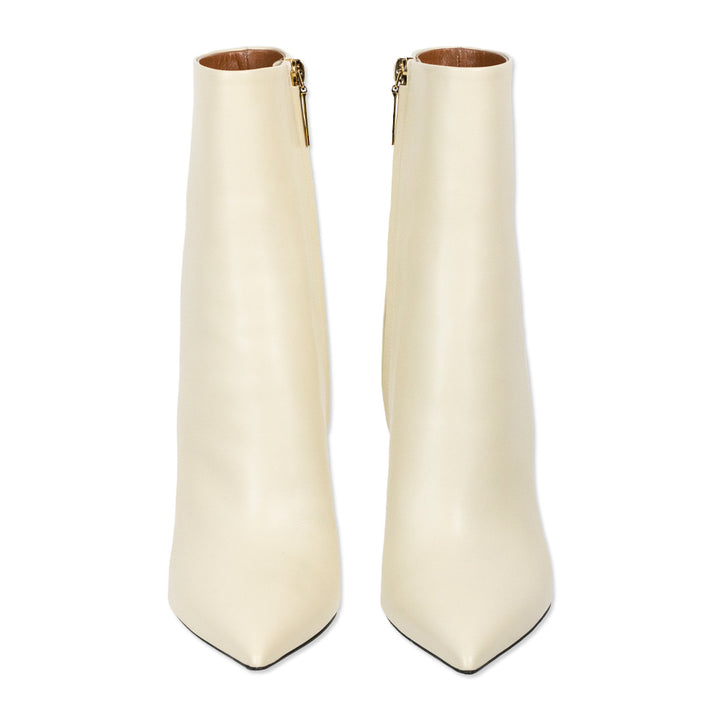 Saint Laurent Beige Leather Opyum Ankle Booties