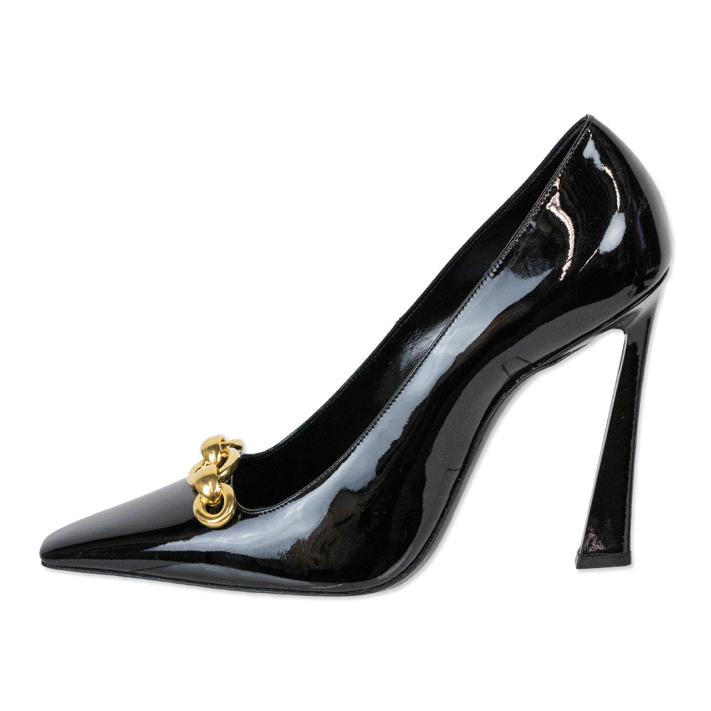 Saint Laurent Black Patent Leather Silvana 110 Pump