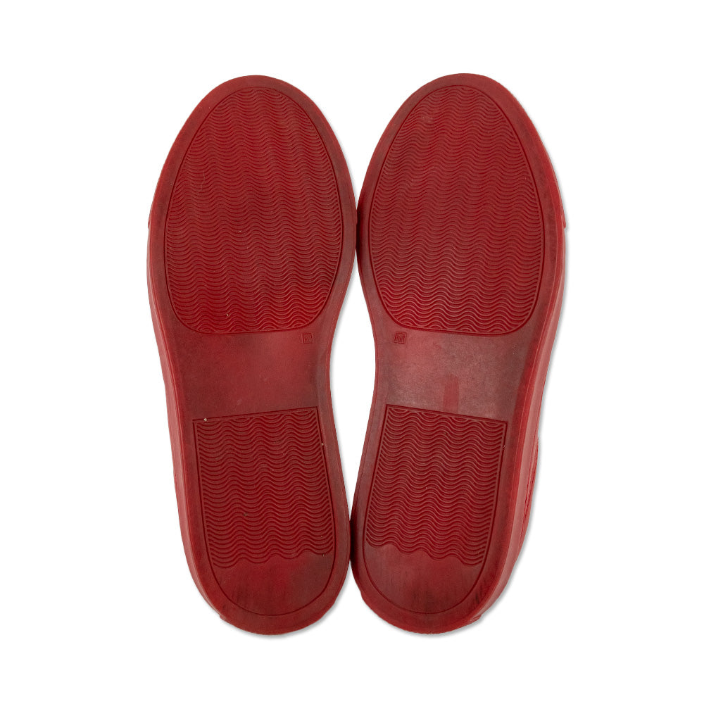 Common Projects Achilles Low Red Leather Sneakers