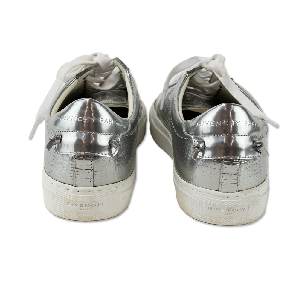 Givenchy Urban Street 4G Metallized Silver Low Top Sneaker