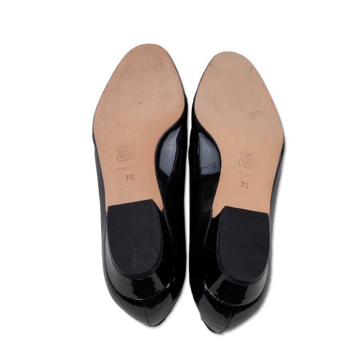 Silvia Fiorentina Black Patent Leather Loafers