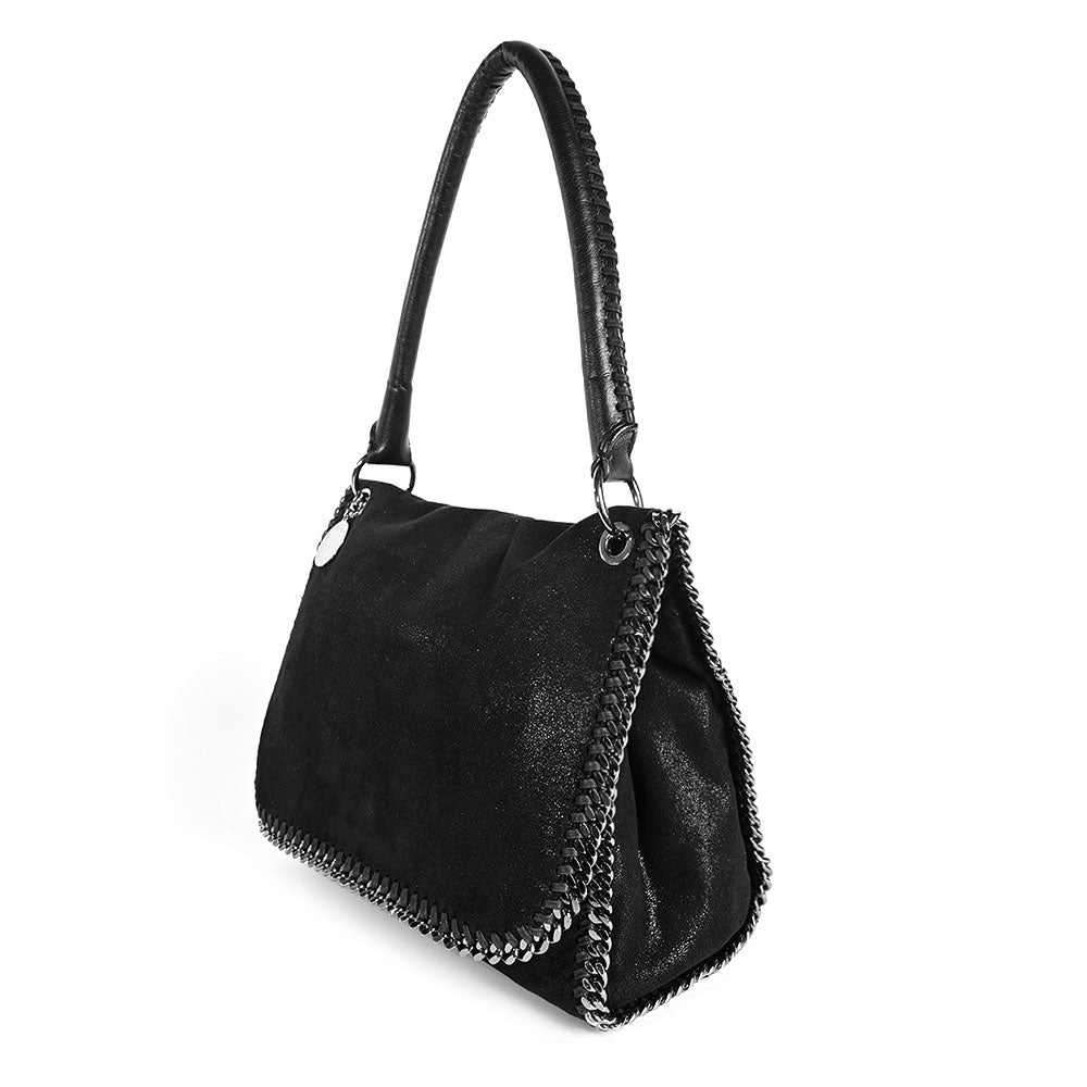 Stella McCartney Black Falabella Flap Shoulder Bag