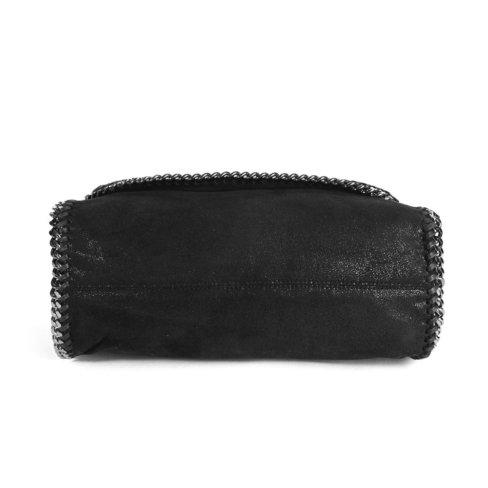 Stella McCartney Black Falabella Flap Shoulder Bag