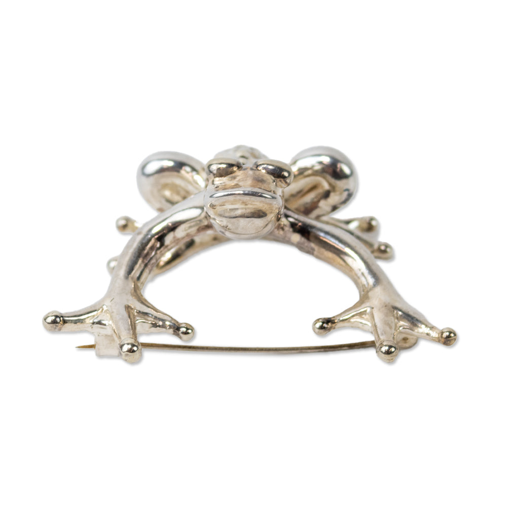 Sterling Silver Frog Brooch