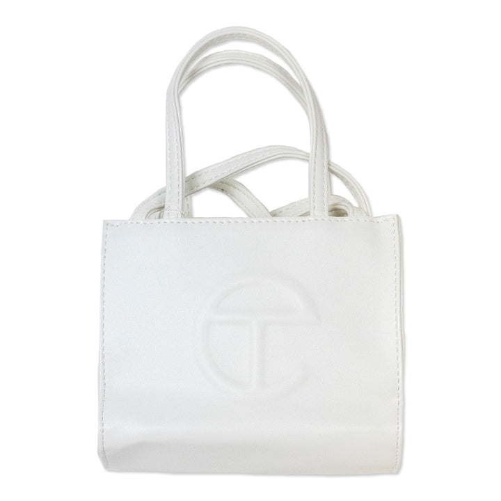 Telfar White Small Shopping Tote