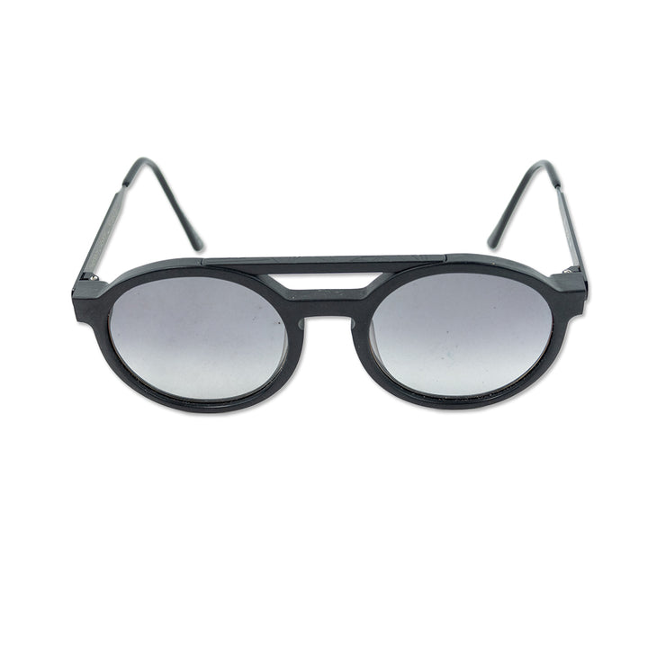 Thierry Lasry X Dr. Woo Black Prescription Round Bar-Brow Eyeglasses