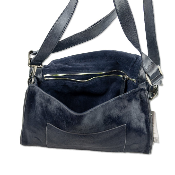 Theyskens' Theory Navy Calf Hair Small Messenger Bag