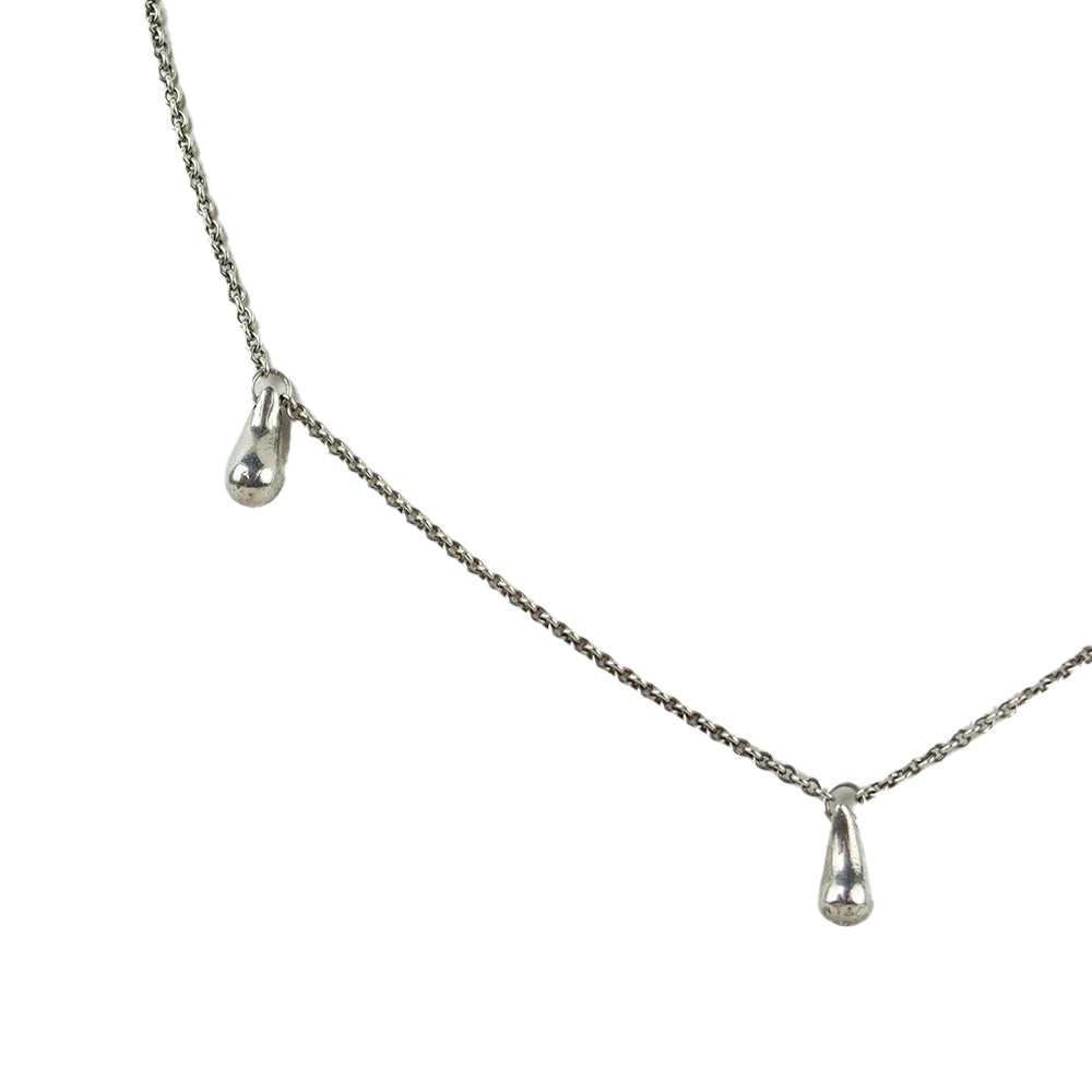 Tiffany & Co. Elsa Peretti 3 Teardrop Sterling Silver Necklace