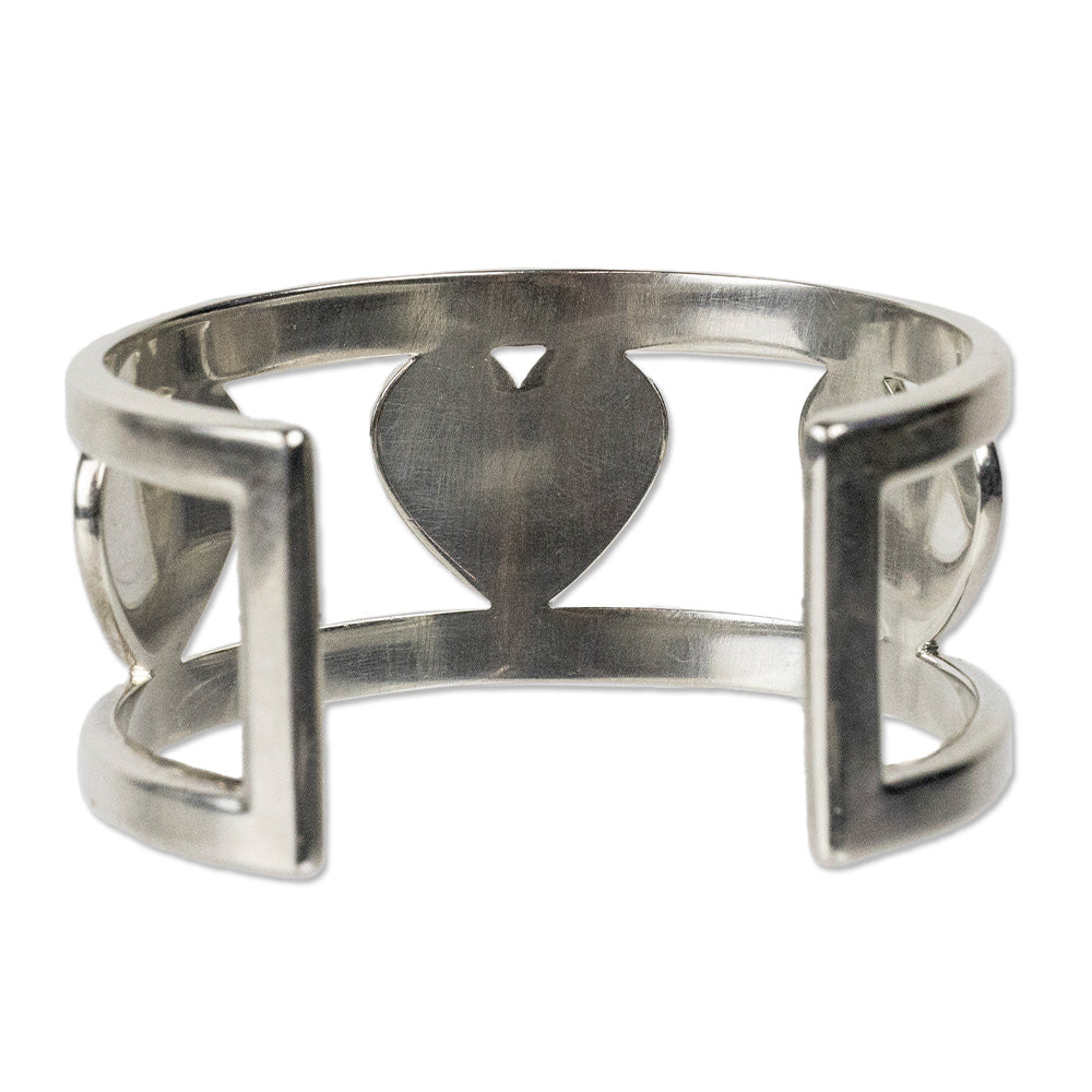 Tiffany & Co. Sterling Silver Stencil Heart Cuff Bracelet