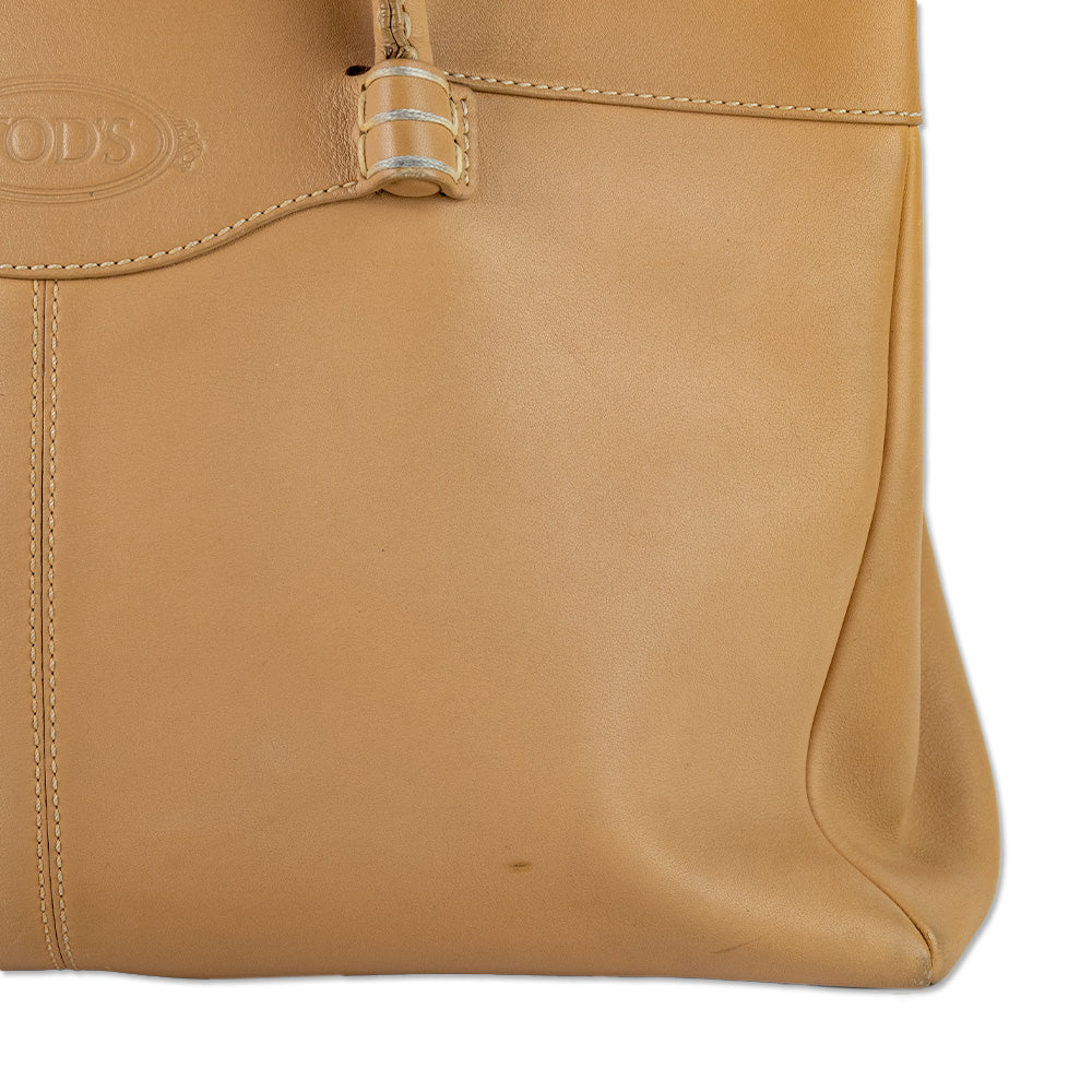 Tod's Medium Tan Leather Mocassino Tote