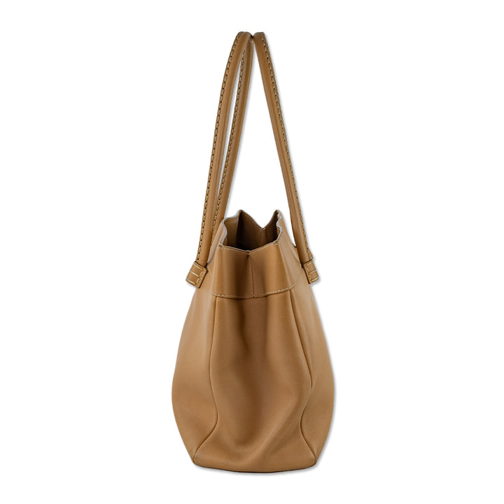 Tod's Medium Tan Leather Mocassino Tote