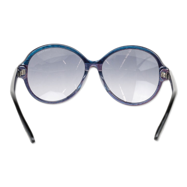 Tom Ford Milena Purple/Blue Gradient Round Sunglasses