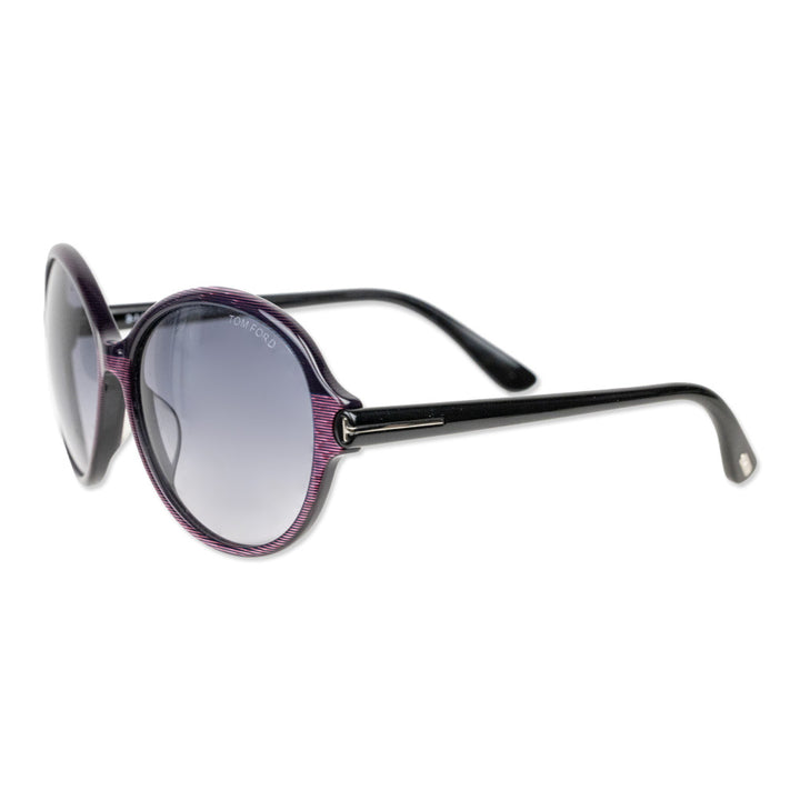 Tom Ford Milena Purple/Blue Gradient Round Sunglasses