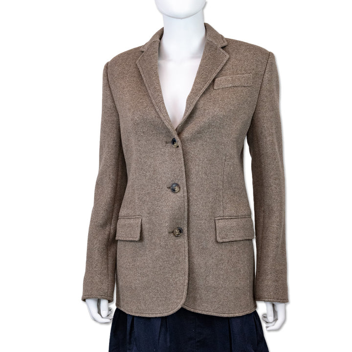 Tory Burch Brown Double-Faced Wool Blazer