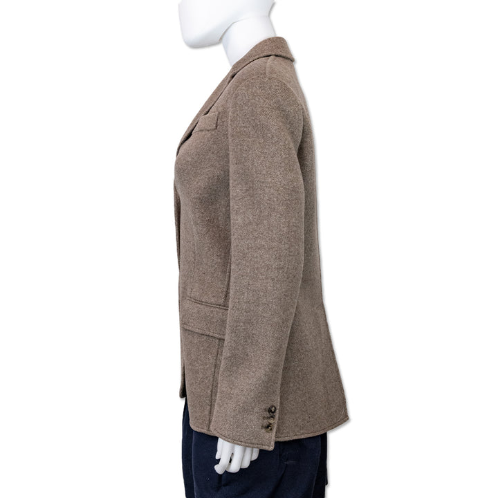 Tory Burch Brown Double-Faced Wool Blazer