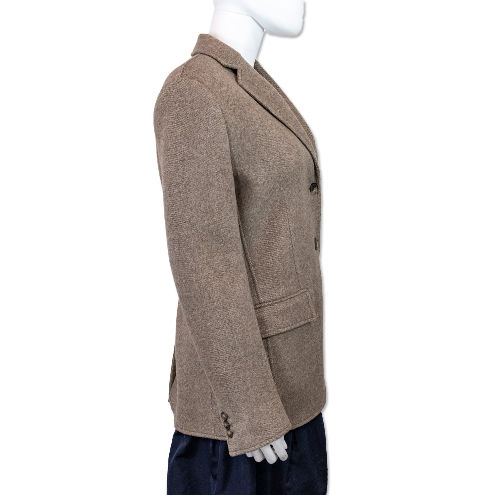 Tory Burch Brown Double-Faced Wool Blazer